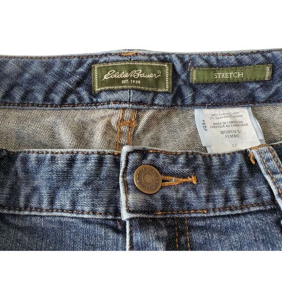 EDDIE BAUER Women's Size 12 Stretch Boot Cut Jean 33 x 30 Medium Blue - Picture 3 of 6